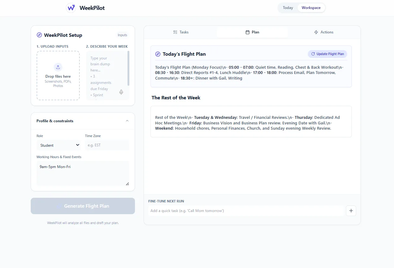 WeekPilot media 2